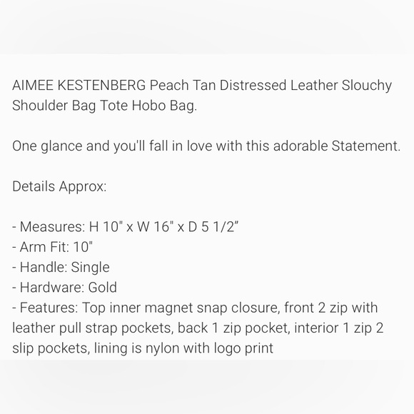 Aimee Kestenberg Distressed Leather Hobo Shoulder Bag - Picture 11 of 11